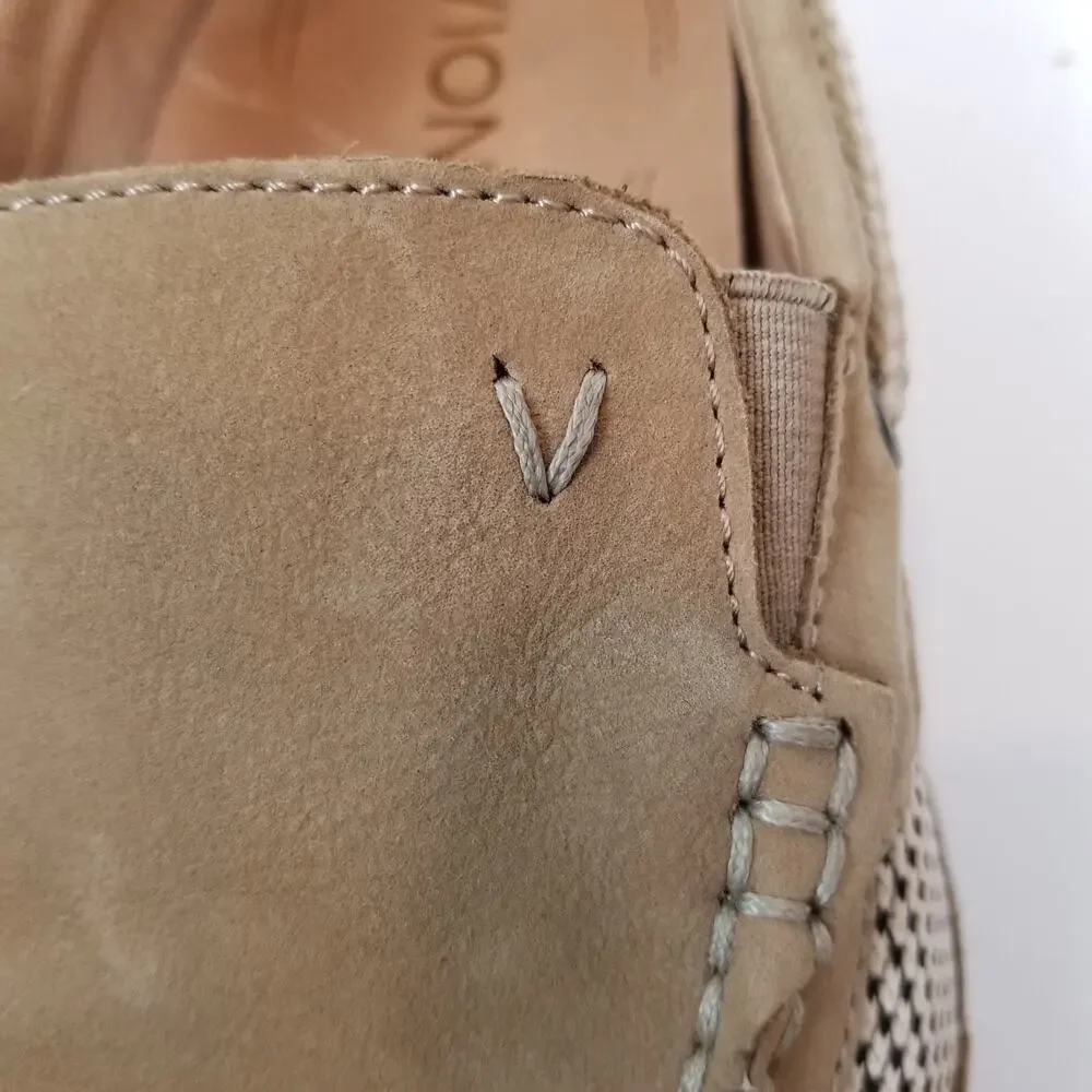 Vionic Earl Men's Leather Slip On Loafers Casual Shoes Tan Size 9.5